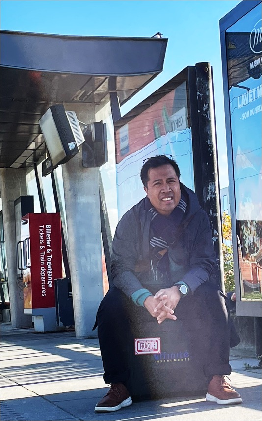 Ludovic with the P4PRO packed for transatlantic travel